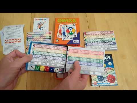 Qwixx: The Card Game compared to Qwixx + expansions. Flip and Fill Roll and Write board game preview