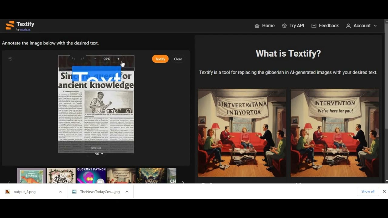 Storia Textify tutorial