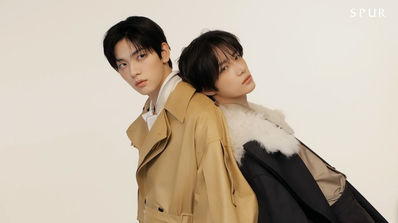 TOMORROW X TOGETHER　SOOBINさん、BEOMGYUさんの撮影風景を公開！【SPUR５月号】