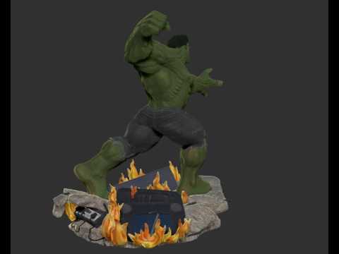 Hulk Zbrush Sculpture color turntable 2017: Gaurav Kumar