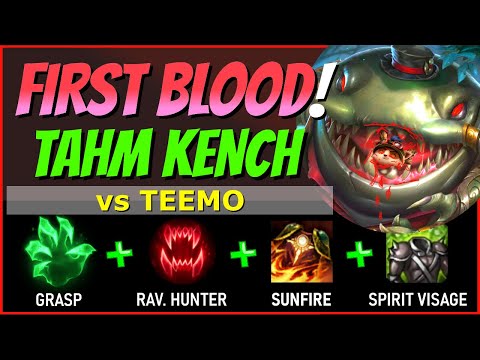 Dining on Teemo Tartare. Easy First Blood! - TAHM KENCH TOP vs TEEMO - S10 League of Legends