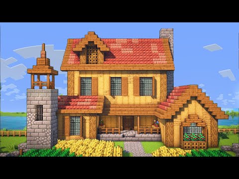 Minecraft Großes Haus bauen Tutorial 1.20 - Großes Haus bauen in Minecraft Survival Tutorial