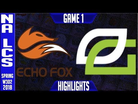 FOX vs OPT Highlights | NA LCS Week 3 Spring 2018 W3D2 | Echo Fox vs Optic Gaming Highlights