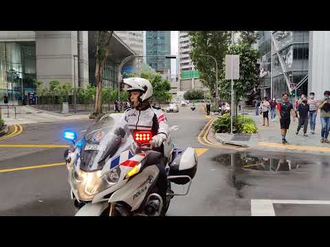 VIP Entry Singapore  Traffic Police 🚨🚓 | Powerful police Force