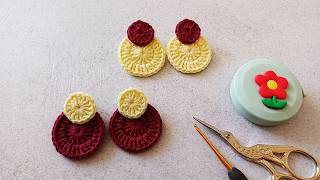 DIY Crochet Circle Earrings | Two-Tone Statement Crochet Tutorial