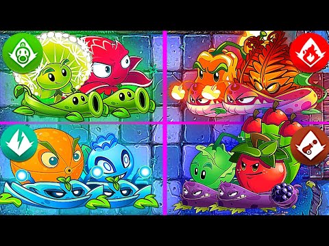 Random 4 Best Team Appease_Electric_Fire_Pult - Who Will Win ? - PvZ2 Team Plants Battles