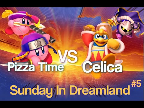 Pizza Time (Ninja/Archer) vs Celica (Dedede/Meta Knight) Kirby Fighters 2 - Sunday in Dream Land #5