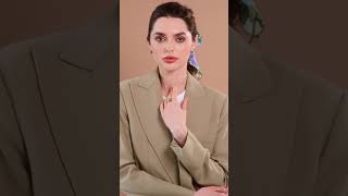 Gold earrings with quartz and cubic zirkonia. Article 448776  - Photo 2