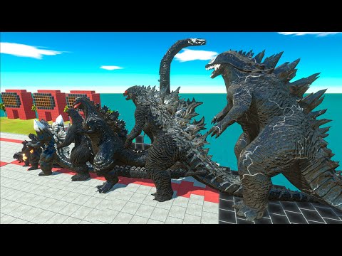 EVOLUTION of DARK GODZILLA 2014 Size Comparison VS Team Red Titanus Red x Destoroyah Kaiju Monster