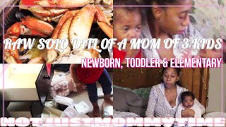 RAW SOLO DAY IN THE LIFE // MOM OF 3 // COOK DINNER WITH ME