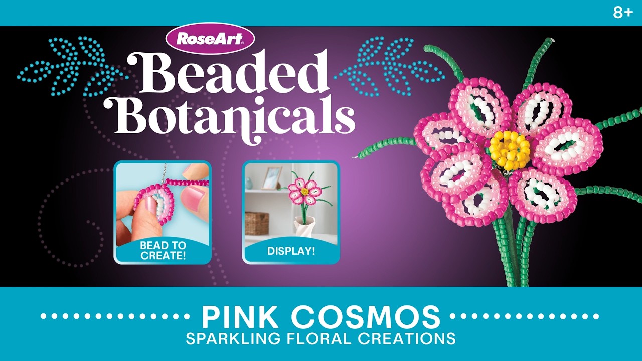 Roseart beaded botanicals cosmos