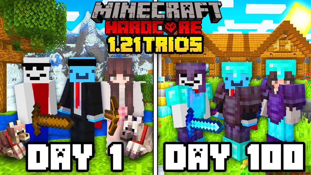 We Survived 100 Days in 1.21 Minecraft Hardcore...