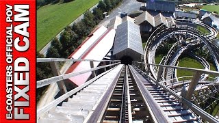 preview picture of video 'Mammut Tripsdrill - Roller Coaster Back View POV On Ride Wooden Gerstlauer (Theme Park Germany)'