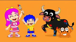 Boi da Cara Preta 🎨 Muitas Cores! | Música Infantil para Pintar e Brincar