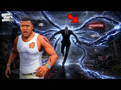 GTA V : Franklin Escaping SLENDER MAN in Horror Hospital (Part-3) in Telugu