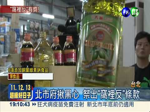 北市揪黑心 檢舉最高獎金1500萬