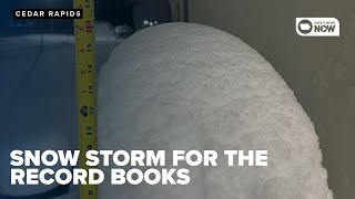 Record-breaking snowstorm brings more than a foot of snow