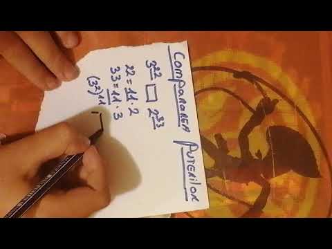 Compararea puterilor prin a aduce puterile la acelasi exponent, nu la aceasi baza! 👍 🙂 👉