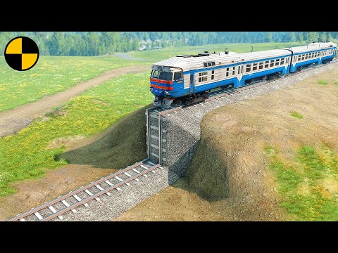 Trains vs Unfinished Railway 😱 Beamng.Drive