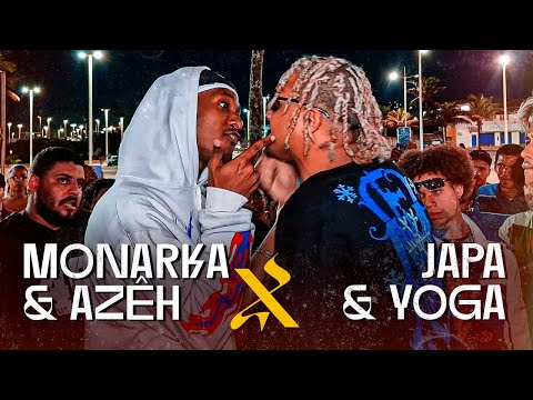 (CLIMA ESQUENTOU 😱🔥🤬) JAPA E YOGA X MONARKA E AZÊH | SEMIFINAL | BATALHA DA TORRE - 215º