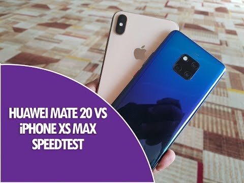 Huawei Mate 20 Pro vs iPhone XS Max Speedtest Comparison