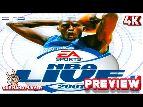 NBA Live 2001 - Gameplay (PS2) (4K 60FPS) First 20 Minutes One Hand Player