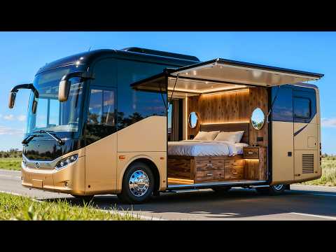 Couple Transforms Bus into Luxury Mobile Home | Full Conversion by @Rehabit8
