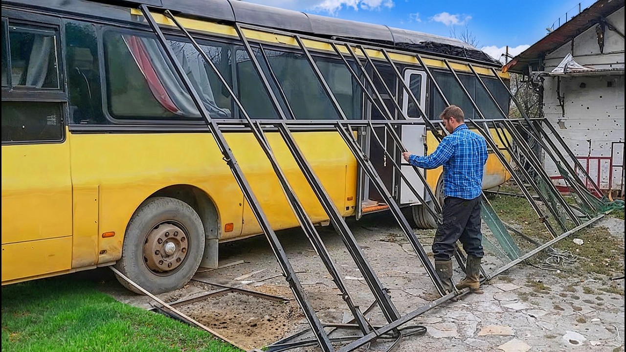 Couple Transforms Bus into Luxury Mobile Home | Full Conversion by @Rehabit8