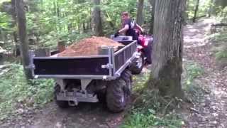 preview picture of video 'Vahva Jussi 400 earth bucket and trailer 1500 in Sigulda National park'