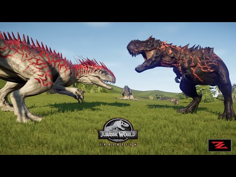 TREX OMEGA 09 VS INDOMINUS REX MAX LEVEL 🦖 Dinosaurs Battle - Jurassic World Evolution