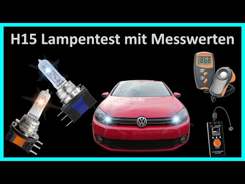 H15 Lampentest mit Messwerten