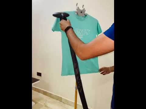 Grey white vertical iron steamers