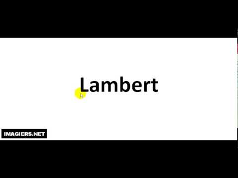 How to pronounce Lambert