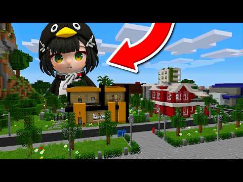 Aparece GUGU GAGA PENGUIN en la CIUDAD de PLATANOVILLA en MINECRAFT 😱
