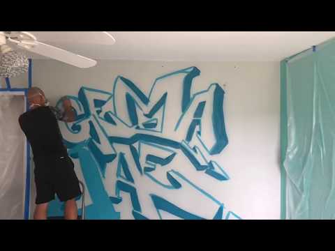 Graffiti Time Lapse - Room Graffiti Gema Jae Morris By Choby Siau