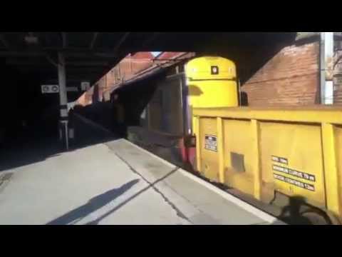 DRS 37425 + 20308 on engineers train at Doncaster