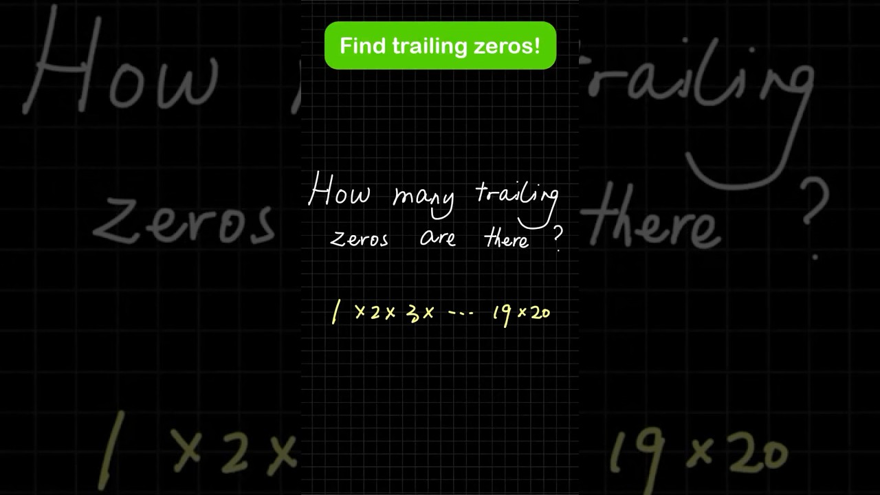 巧数阶乘末尾几个零 trailing zero counting