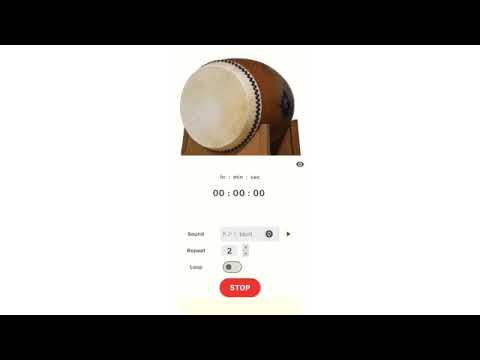 Japanese taiko drum.Timer app