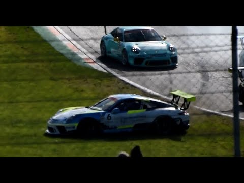 Thumbnail for Porsche Carrera Cup GB 2021 at Brands Hatch First Lap Contact by Porsche, Porsche Carrera Cup, Car, Porsche Carrera GT
