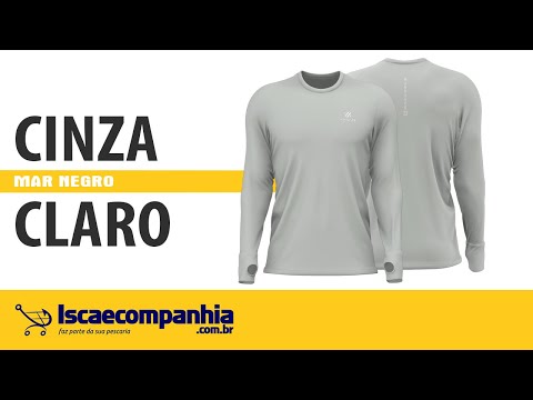 Vídeo Camiseta Poliamida Mar Negro 30092 - Cinza Claro