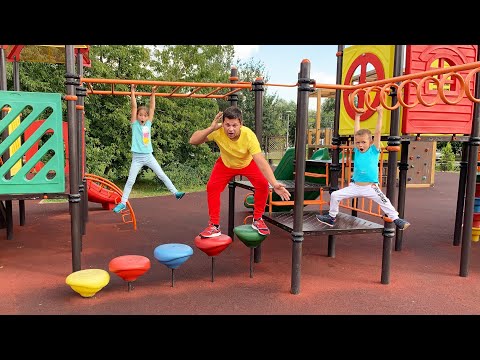 Sofia and a fun day with dad on the Playground