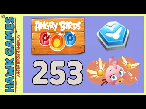 Angry Birds Stella POP Bubble Shooter Level 253 - Walkthrough, No Boosters