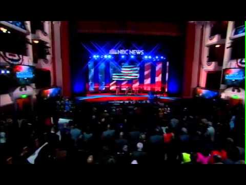 NBC News Democratic Debate 2016 Crystal Garrett National Anthem