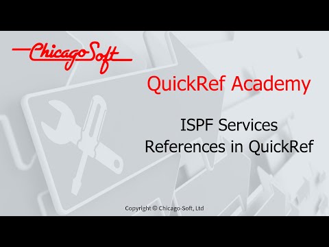 QuickRef Academy - ISPF Services references in QuickRef®