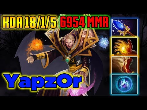 Secret.YapzOr - Invoker - 6954 MMR - KDA 18/1/5 | Dota 2 MMR Highlights