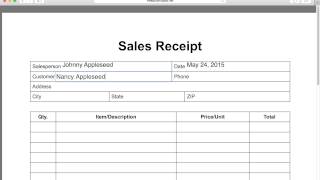 How to Write an Itemized Sales Receipt Form