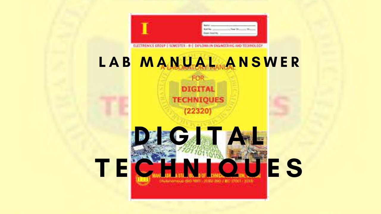 Digital Techniques 22320 | Lab Manual Answers  1 - 5 | SYCO