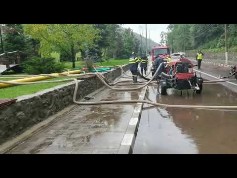 Inundație pe DN7, Vâlcea