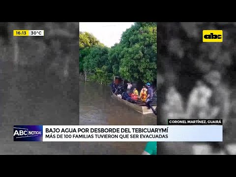 Bajo agua por desborde del Tebicuarymí