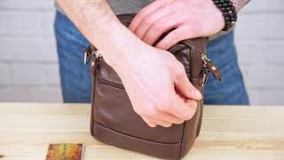 Сумка мужская SHVIGEL 11125 кожаная коричневая